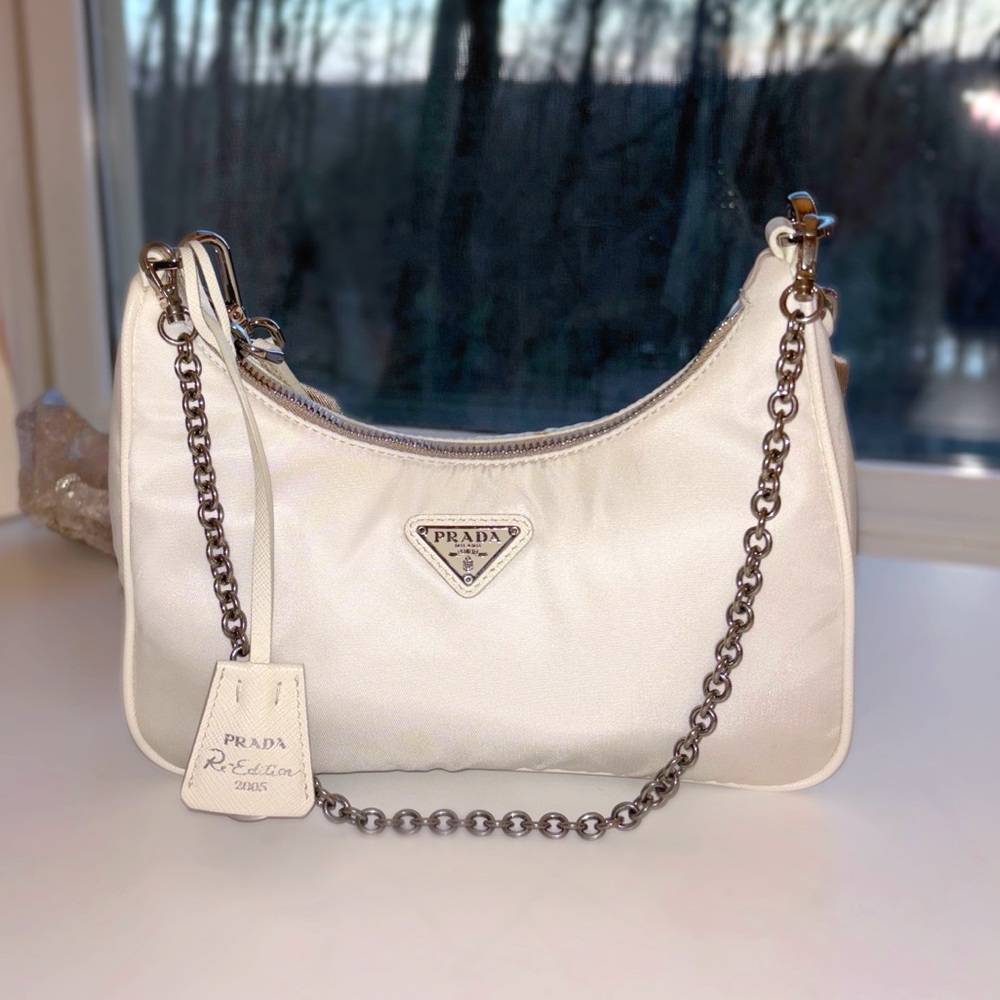 Prada Re-Edition 2005 Re-Nylon Crossbody Bag - White (with dust bag)